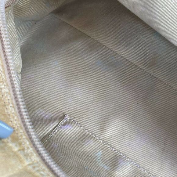 Tanner Italy Vintage Handbag Beige Leather Croc Embossed Shoulder Bag Classic - Picture 12 of 12